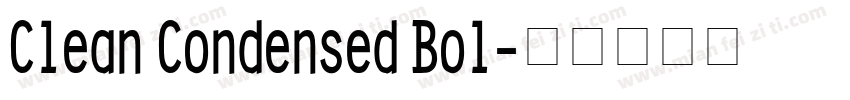 Clean Condensed Bol字体转换